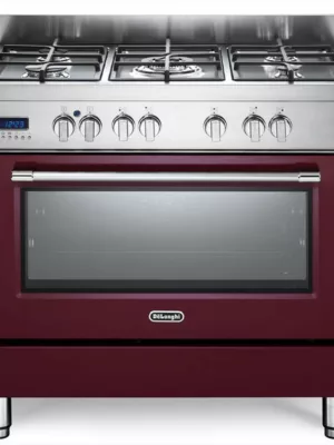 DE LONGHI - Cucina a gas PRO 96 MR ED Classe A-Rosso bordeaux