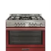 GLEM GAS - Cucina elettrica ST965MRS Classe A+-Rosso Pomodoro