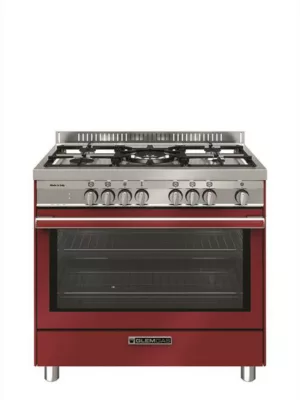 GLEM GAS - Cucina elettrica ST965MRS Classe A+-Rosso Pomodoro