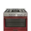 GLEM GAS - Cucina elettrica ST965MRS Classe A+-Rosso Pomodoro