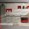 GLEM GAS - Cucina elettrica ST965MRS Classe A+-Rosso Pomodoro