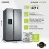 SAMSUNG - Frigorifero side by side RS68A854CSL/EF Classe C-EZ Clean Steel