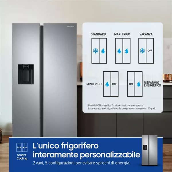 212015413_6.jpg SAMSUNG - Frigorifero side by side RS68A854CSL/EF Classe C-EZ Clean Steel