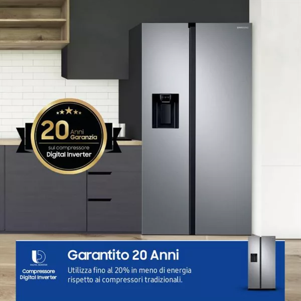 212015413_7.jpg SAMSUNG - Frigorifero side by side RS68A854CSL/EF Classe C-EZ Clean Steel