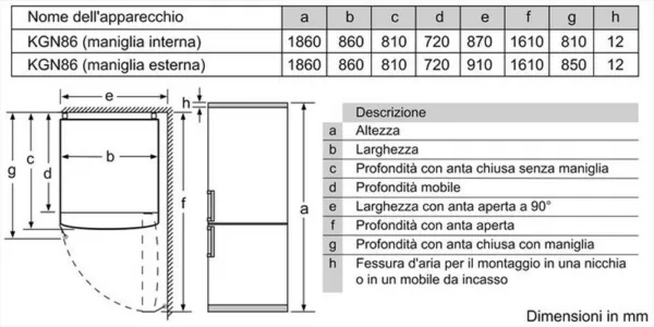 222011829_8.jpg BOSCH - Frigorifero combinato KGN86AIDR Classe D 631 lt-Acciaio anti-impronta