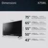 SONY - Smart TV LED UHD 4K 65" KD65X75WLAEP-Nero
