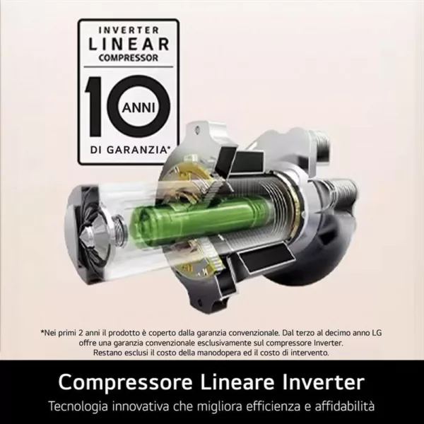 LG - Frigorifero side by side GSLV91MBAC Classe C 635L-Acciaio inossidabile