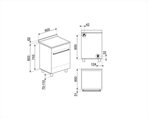 232009485_2.jpg SMEG - Cucina B61GMX2 Classe A-Inox