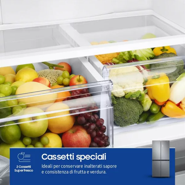 SAMSUNG - Frigorifero 4 porte RF48A400EM9/EF Classe E 488 lt-INOX