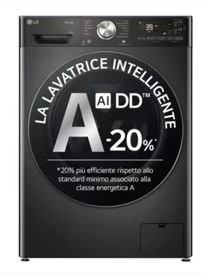 LG - Lavatrice AI DD R9 F4R9513TPBC 13kg Classe A-Nero