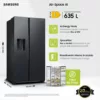 SAMSUNG - Frigorifero side by side RS65DG54M3B1EF Classe E-Antracite