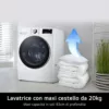 LG - Lavatrice AI DD F0P3020TSWC XL 20kg Classe B-Bianco