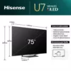 HISENSE - Smart TV MINI LED UHD 4K 75" 75U79NQ-Metallo - Grigio Carbone