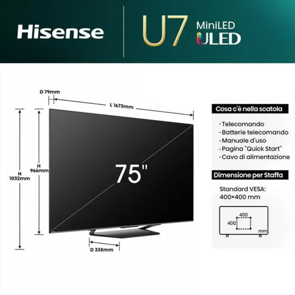 242006446_7.jpg HISENSE - Smart TV MINI LED UHD 4K 75" 75U79NQ-Metallo - Grigio Carbone