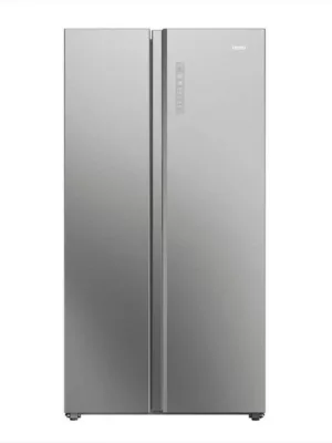 HAIER - Frigorifero side by side HSW79F18ANMM Classe A-Platino, Acciaio inox