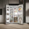 HAIER - Frigorifero side by side HSW79F18ANMM Classe A-Platino, Acciaio inox