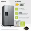 SAMSUNG - Frigorifero side by side RS64DG53M3SLEF Classe E-Inox