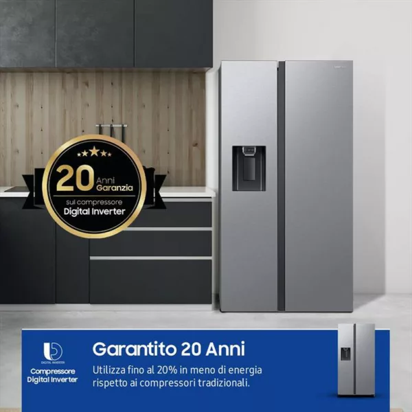 242015588_9.jpg SAMSUNG - Frigorifero side by side RS64DG53M3SLEF Classe E-Inox
