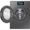 SAMSUNG - Lavatrice WF90F09C4SU3 9KG Classe A-Dark Silver Steel - oblò Nero