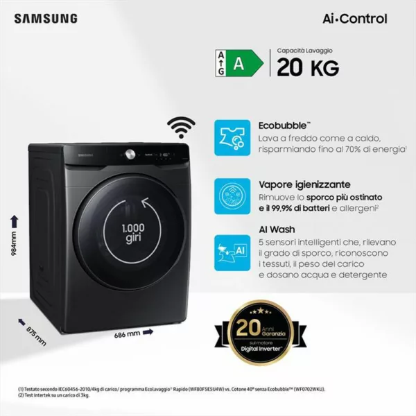 252002883_3.jpg SAMSUNG - Lavatrice WF20DG8650BVU3 20KG Classe A-Nero